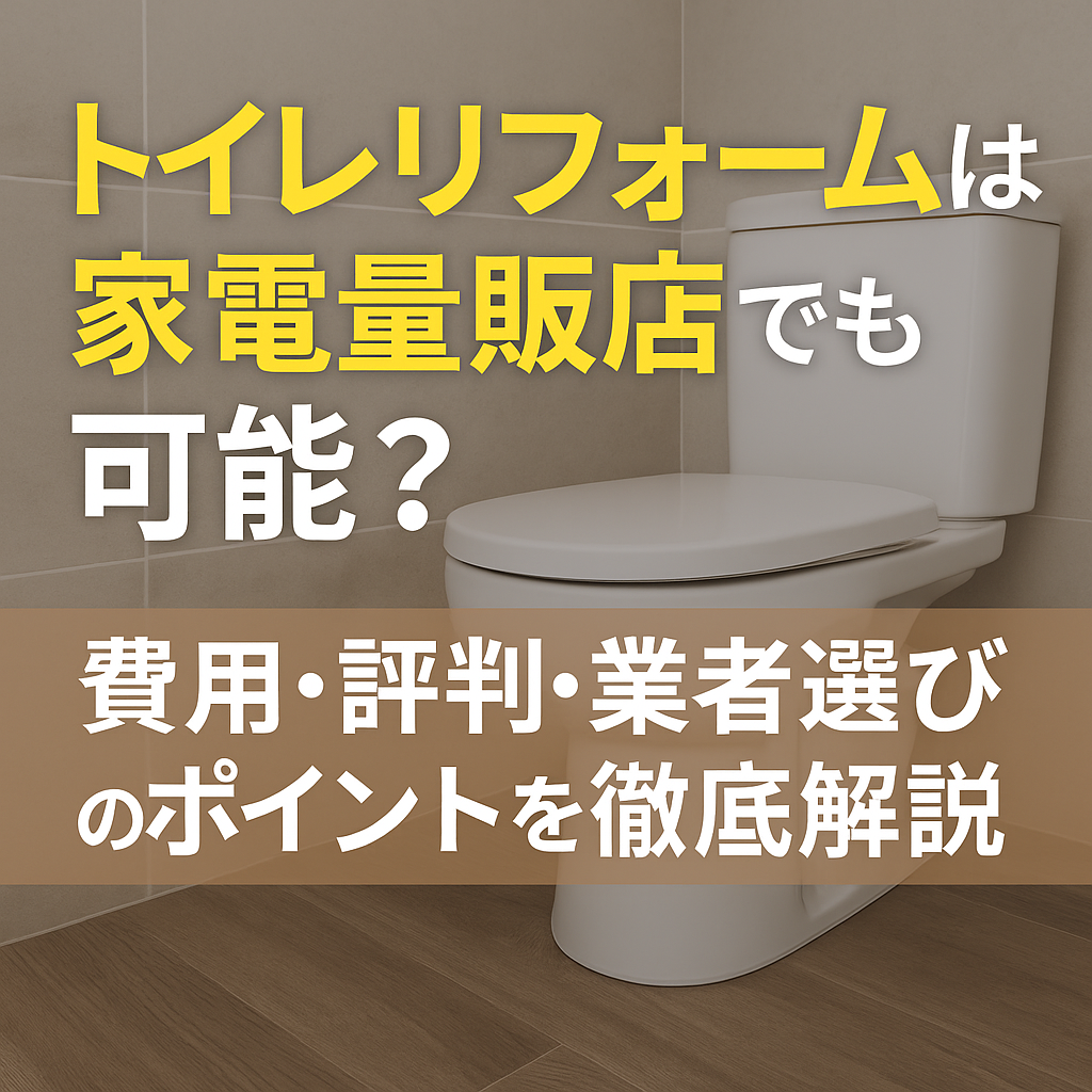トイレリフォームは家電量販店でも可能？費用・評判・業者選びのポイントを徹底解説
