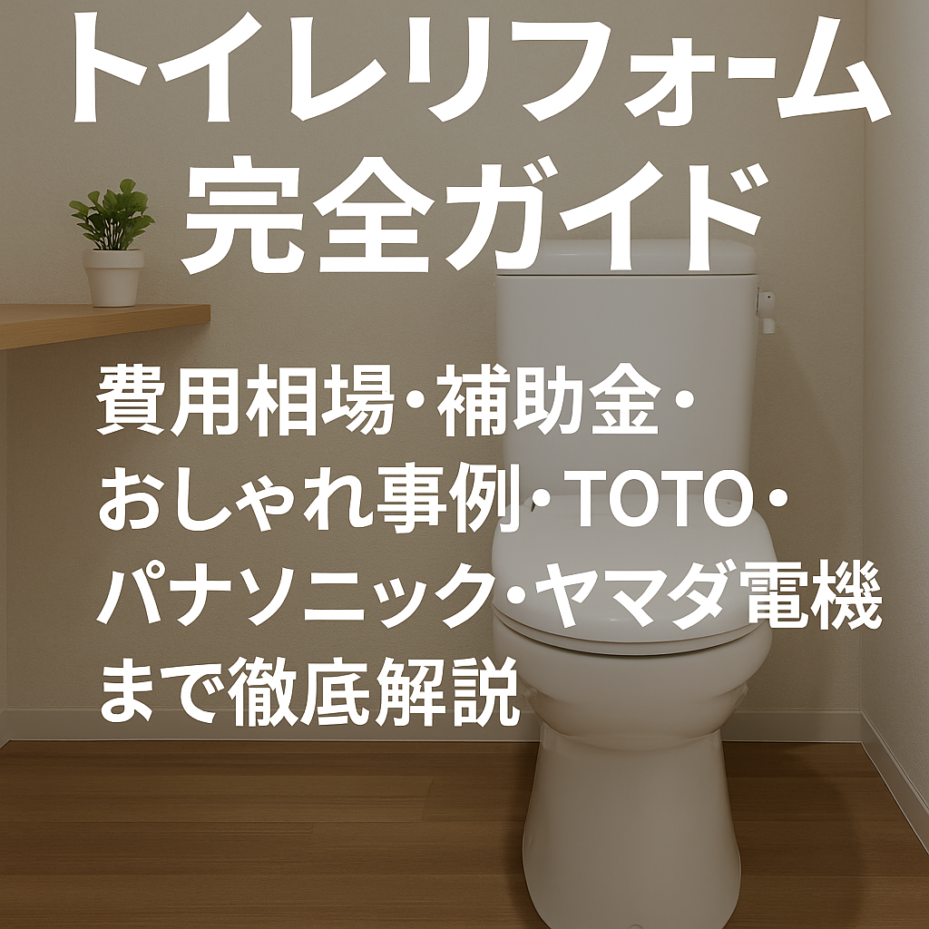 トイレリフォーム完全ガイド｜費用相場・補助金・おしゃれ事例・TOTO・パナソニック・ヤマダ電機まで徹底解説