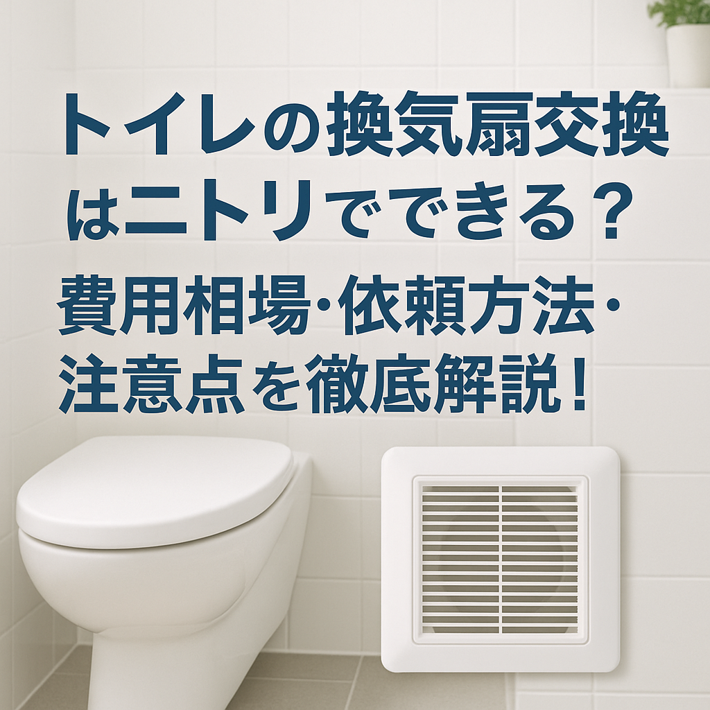 トイレの換気扇交換はニトリでできる？費用相場・依頼方法・注意点を徹底解説！