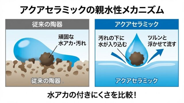 アクアセラミックの親水性