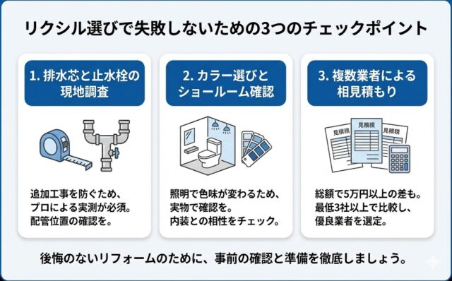 リクシル選びで失敗しないためのチェックポイント