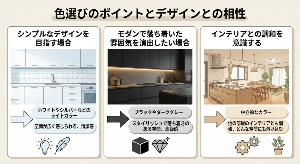 色選びのポイントとデザインとの相性