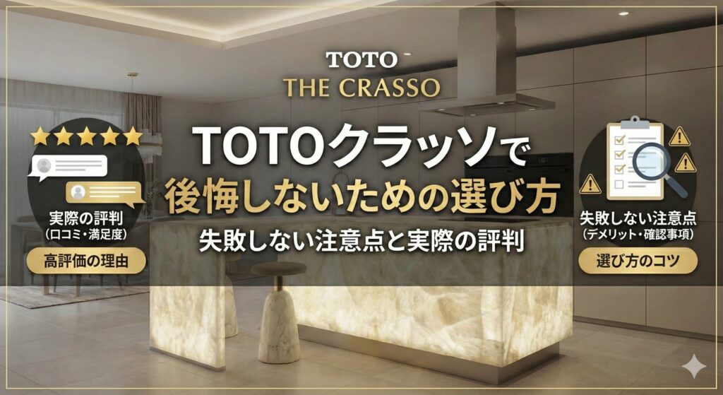 TOTOクラッソで後悔しないための選び方｜失敗しない注意点と実際の評判