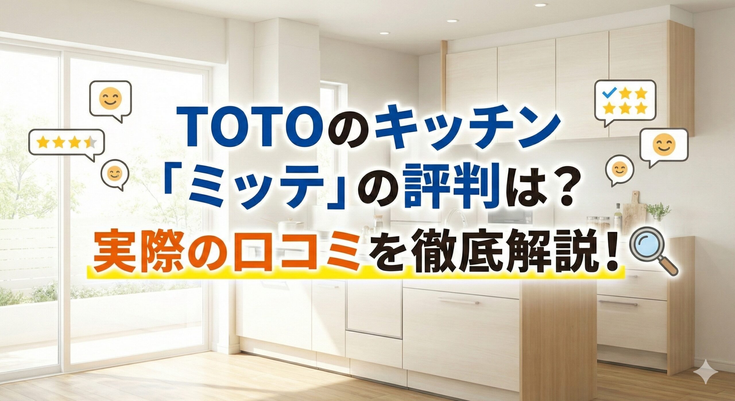 TOTOのキッチン「ミッテ」の評判は？実際の口コミを徹底解説！