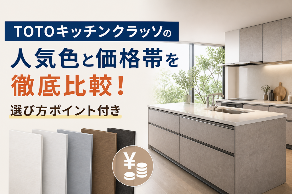 TOTOキッチンクラッソの人気色と価格帯を徹底比較！選び方ポイント付き