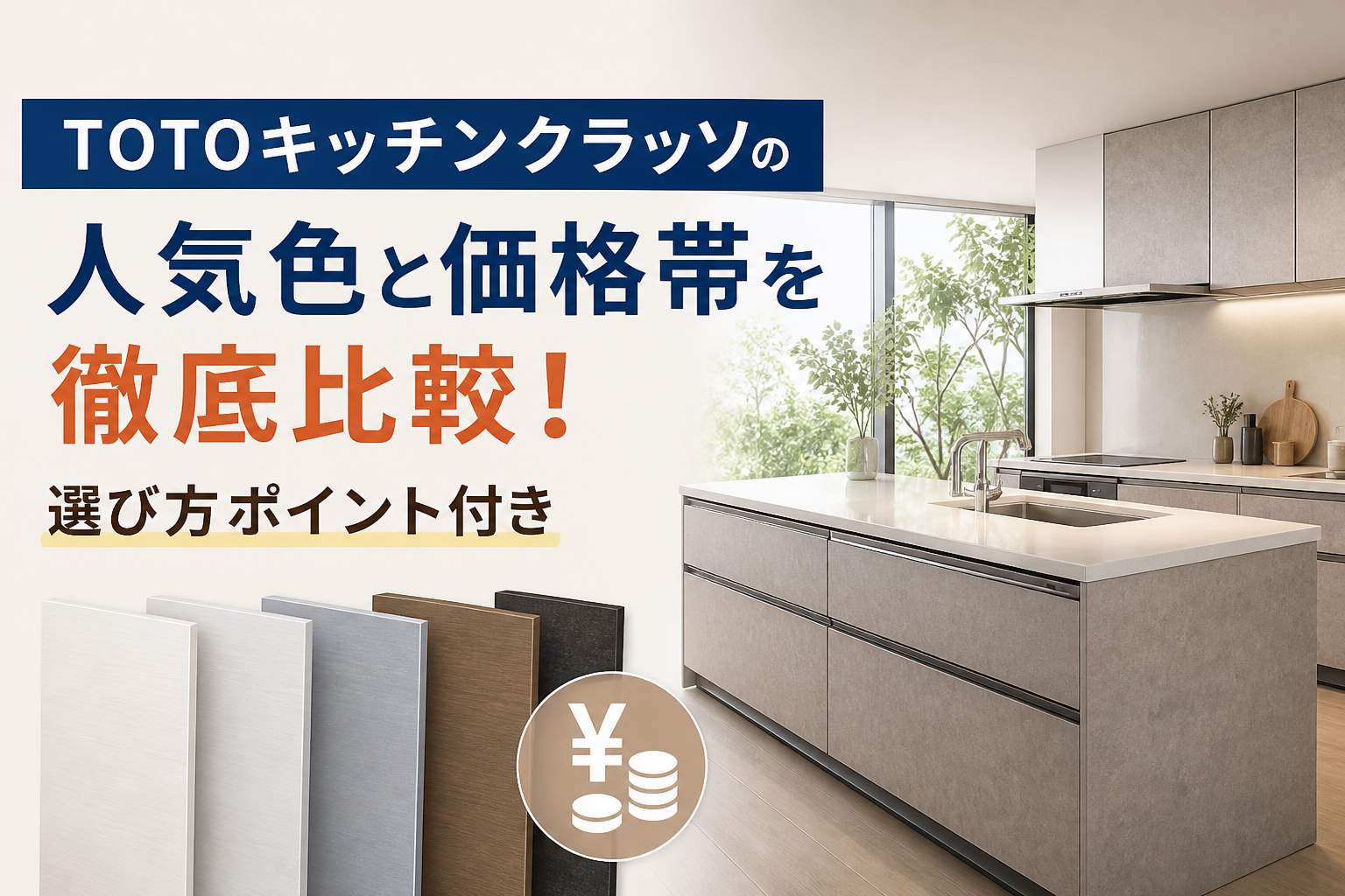 TOTOキッチンクラッソの人気色と価格帯を徹底比較!選び方ポイント付き