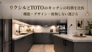 リクシルとTOTOのキッチンの特徴を比較｜機能・デザイン・後悔しない選び方のアイキャッチ画像です。
