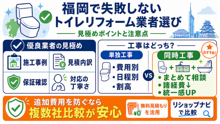 福岡で失敗しないトイレリフォーム業者選び
