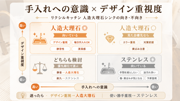 手入れへの意識 × デザイン重視度