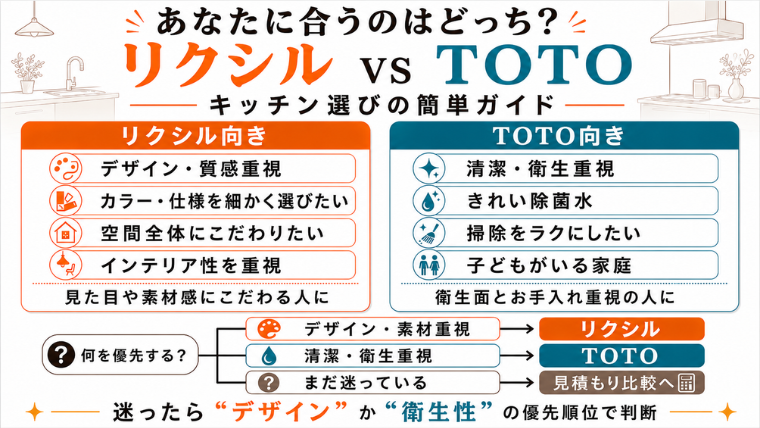 あなたに合うのはどっち？ リクシル vs TOTO