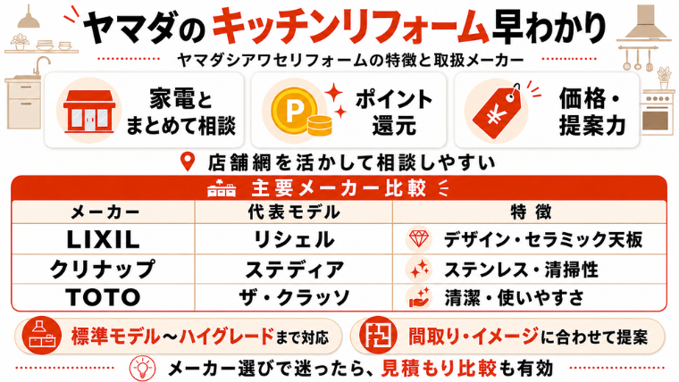 ヤマダのキッチンリフォームが早わかり