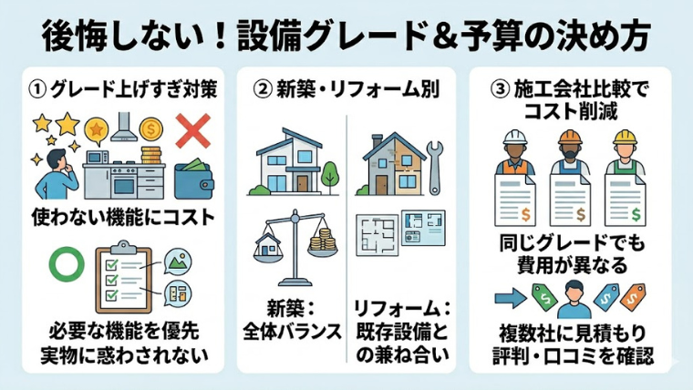後悔しない！設備グレード ＆ 予算の決め方