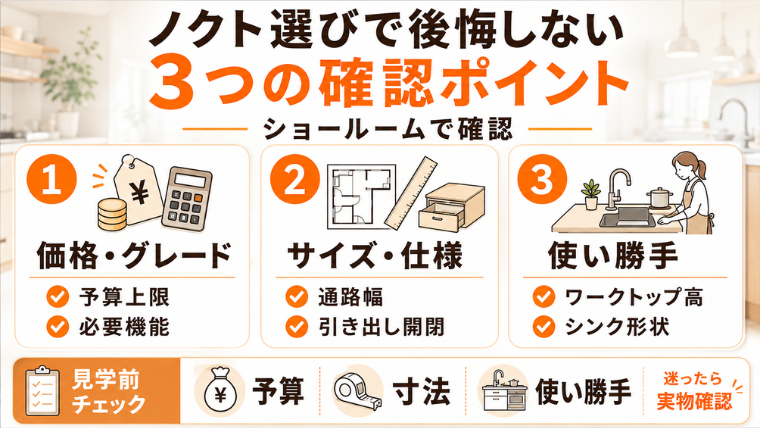 ノクト選びで後悔しない３つの確認ポイント