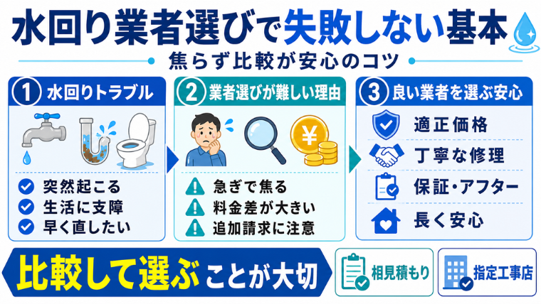 水回り業者で失敗しない基本 