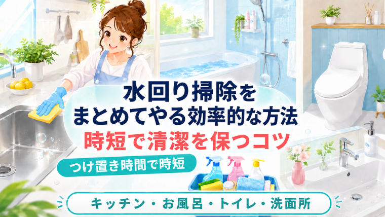 水回り掃除をまとめてやる効率的な方法｜時短で清潔を保つコツ