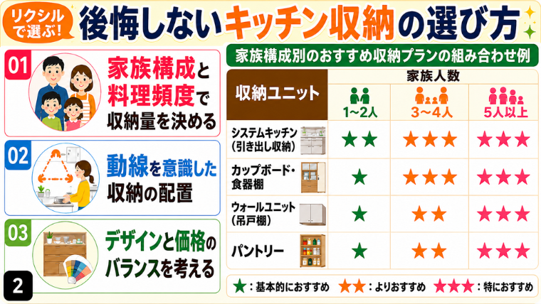 リクシルで選ぶ！ 後悔しないキッチン収納の選び方