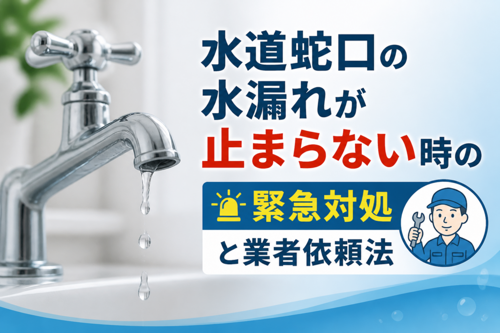 水道蛇口の水漏れが止まらない時の緊急対処と業者依頼法