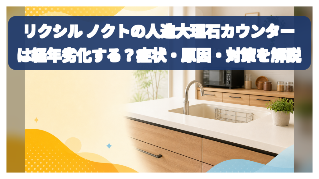 リクシル ノクトの人造大理石カウンターは経年劣化する？症状・原因・対策を解説