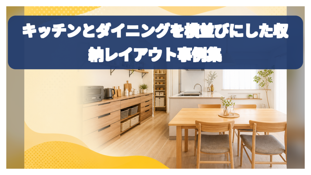 キッチンとダイニングを横並びにした収納レイアウト事例集