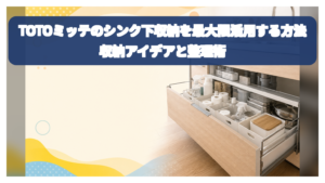 TOTOミッテのシンク下収納を最大限活用する方法｜収納アイデアと整理術